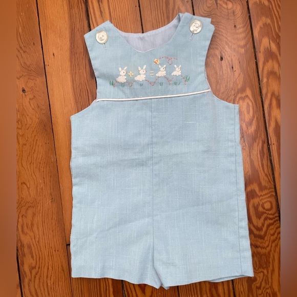 Walt Disney Other - Vintage 1986 Walt Disney Embroidered Bunny Toddler Boy John John Size M